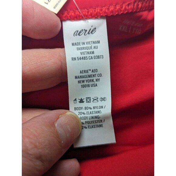 aerie bikini bottom Women's Size XXL Red Swimwear Bottoms NWT 1130 - Picture 5 of 11